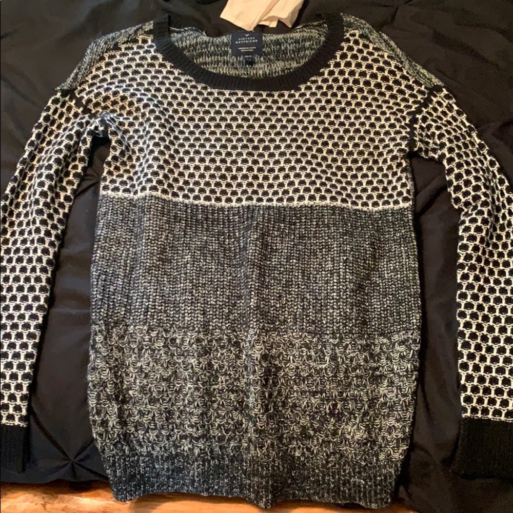 black and white sweater